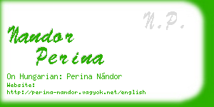 nandor perina business card